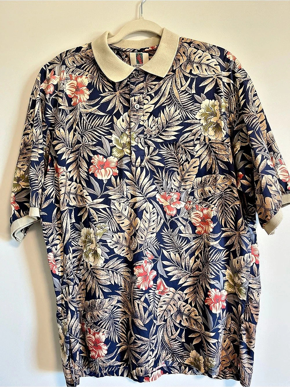 Vintage Tori Richard 100% Cotton Lawn Polo Shirt - Men’s Large
